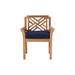 Willow Creek Designs Monterey Fabric Mission Back Arm Chair Sunbrella®/Wood/Upholstered/Canvas in Blue/Navy | 35.5 H x 28.5 W x 23.5 D in | Wayfair