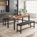 17 Stories Yahara Rectangular 28" L x 47" W Dining Set, Steel | Wayfair D4DAD58AFAF54D3B8D2BCC4C2CF59BCD