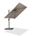 Arlmont & Co. Rilei Outdoor 96" Eco-Friendly Olefin Fabric Square Cantilever Umbrella w/ Gray Base in Brown | 96 H x 96 W x 96 D in | Wayfair