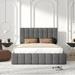 Latitude Run® Mittopuri Full Size Platform Bed Upholstered/Linen in Gray | 48.6 H x 57.4 W x 77.9 D in | Wayfair C8C8CE959707402BA7303FE4AC840BE3