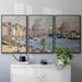 Longshore Tides Monet Framed On Canvas 3 Pieces Print Metal in Brown/Gray/White | 40 H x 78 W x 2 D in | Wayfair FD31D54124214552B298BF04F88CD8CB