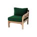 Willow Creek Designs Monterey Teak Outdoor Right Arm Lounge Chair w/ Sunbrella Cushions Wood in Brown/White | 29.75 H x 30 W x 32.25 D in | Wayfair