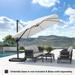 Arlmont & Co. Rithvik 360° Rotation 10' Square Cantilever Umbrella，Without Base in White | 100.32 H x 120 W x 120 D in | Wayfair