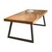 17 Stories Wyvonia Dining Table Wood/Metal in Black/Brown/Gray | 29.5 H x 63 W x 27.6 D in | Wayfair 7C5284908E564131A072711D0AD5188C