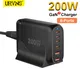 Station de charge rapide de bureau à 6 ports chargeur GaN 200W chargeur USB C 100W pour ordinateur