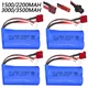 Batterie articulation ion pour voiture RC Wltoys pièces de rechange 7.4V 1500 mAh 2200 mAh 3000