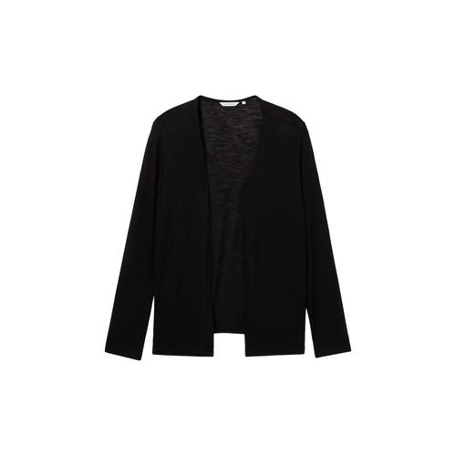 TOM TAILOR Damen Plus - Basic Cardigan, schwarz, Uni, Gr. 50