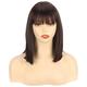 Desertasis wigs human hair glueless wigs human hair pre plucked pre cut wig for women Women s Wig Short Straight Hair With Flat Bangs Bob One Cut High Temperature Wire Wig Headcover B One Size