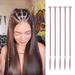 Braid Hair Extensions 5 PCS Baby Braids Front Side Bang Curtain Bang Clip in Hair Extensions Long Braided Hair Piece Natural Soft Synthetic Hair for Women Daily Wear 22 Inch (22 Inch-Braided Dark Pi