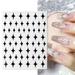 JPLZi Airbrushs Nail Stickers Nail Stencils French Tip Butterfly Star Heart Line Nail Decals Printing Template DIY Stencil Tool Nail Designs Nail Decorations Nail Stickers For Girls