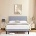 VECELO Queen Size Bed, Height Adjustable Upholstered Bed Frame with Headboard, 10 Color Options