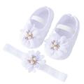 Huakaishijie Kids Baby Girl Shoes Baby Mary Jane Flats Princess Wedding Dress Crib Shoe