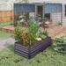 Outsunny Raised Garden Bed, 71" x 36" x 23" Galvanized Steel Planters for Outdoor Plants with Reinforced Rods