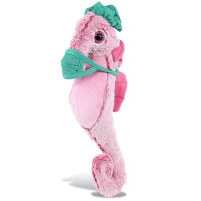 DolliBu Seahorse Doctor Plush Toy with Cute Scrub Cap and Face Mask - 15 inches