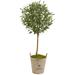 Nearly Natural Green 46-inch Artificial Olive Tree in Farmhouse Planter