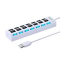 WNG Multi Port USB Hub Splitter 7 Port USB 2.0 Hub for Laptop USB Port Expander with On/Off Individual Switch Compatible for All USB Device