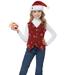 Toddler Boys Girls Christmas Prints Costome Party Vest Hat Outfit Set