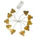 Eguiwyn Cartoo Socks 10 Led Chanukah Hanukkah String Party Light Decors Candlestick Battery Operated Led for Home Lamp Decorations Yellow