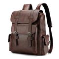 CELNNCOE Backpack Leather Laptop Backpack For Men Work Business Travel Office Backpack College Bookbag Casual Computer Backpack Fits Notebook 15.6 Inch