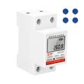 Dazzduo Enery Meter 35mm Din-Rail Mount V 50Hz Enery LCD Display 35mm Display 35mm Din-Rail Enery Meter LCD Enery Meter Meter LCD Display 220 V 50Hz 50Hz Enery Meter