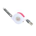 2 In 1 Micro USB Type C Combo Male Retractable Data Charging Cable High Cell Phone Accessories (Red)