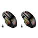 2X Wireless Gamer Mouse for Computer 2.4G RGB Rechargeable Gaming Mouse Bluetooth USB Mouse Silent Ergonomic Mice