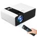Portable LCD Projector 720P Physical Resolution Multiple Ports for Home Theater Office White US Plug(Same Screen Version)