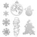 8pcs Christmas Cutting Dies Metal Die Cuts Xmas Decorative Paper Cutting Dies