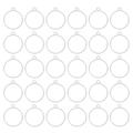 50pcs Open Bezels Resin Bezels Pendants Mold Open Back Bezels Alloy for Resin Jewelry Making Round Silvery