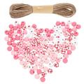 Wooden Bead Set Jewlery Loose Beads Garland Making Beads Valentine Wooden Beads Craft Beads Wood Beads Crafts DIY Beads