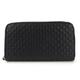 GUCCI Round Long Wallet 544473 sima Micro GG Black Leather Accessories Women's Men's zip around long wallet leather black