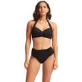 SEAFOLLY Damen Bikinioberteil Seafolly Collective Twist Soft Cup Halter, Größe 44 in Schwarz