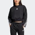 Sweatshirt ADIDAS SPORTSWEAR "W FI 3S SWT" Gr. L, schwarz (black) Damen Sweatshirts