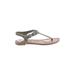 Steve Madden Sandals: Gray Shoes - Women's Size 6 - Open Toe