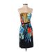 Moulinette Soeurs Cocktail Dress - Sheath: Blue Floral Dresses - Women's Size 0