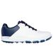 Skechers Men's GO GOLF PRO 6 SL - Twist Shoes | Size 9.5 | White/Navy | Leather/Synthetic/Textile | Arch Fit