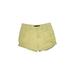 CALVIN KLEIN JEANS Khaki Shorts - Low Rise: Yellow Bottoms - Women's Size 6 - Light Wash