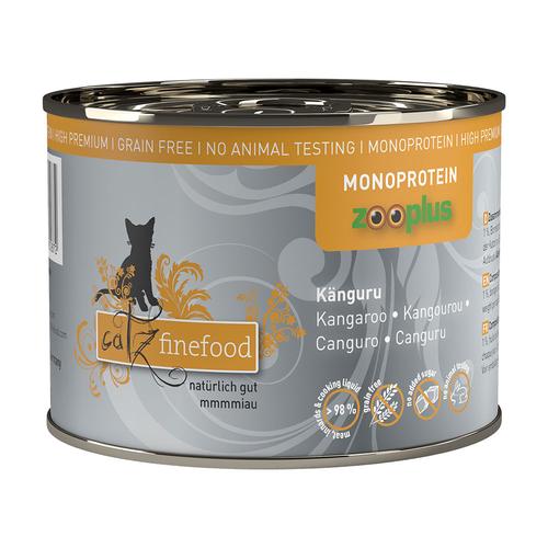 24x 200g Monoprotein zooplus Känguru catz finefood Katzenfutter nass