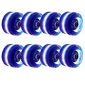 MKLHAVB Roller Skate Wheels Light Up 8Pcs Light Up Quad Roller Skate Wheels 32Mm x 58Mm, Luminous Light Up Quad Roller Skate Wheels with Bearings Installed For Double Row Skating, Skateboard