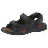 Sandale JOSEF SEIBEL "Franklin", Herren, Gr. 47, blau (navy, schwarz), Nubukleder, sportlich, Schuhe, Sommerschuh, Klettschuh, Freizeitsandale, mit Kontrastnähten