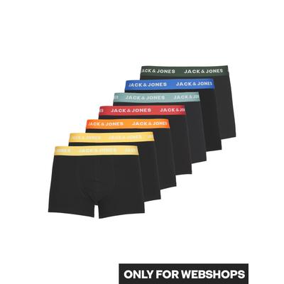 Trunk JACK & JONES "JACVITO SOLID TRUNKS 7 PACK NOOS", Herren, Gr. L, schwarz, Jersey, Obermaterial: 95% Baumwolle, 5% Elasthan, unifarben, Unterhosen, Topseller Image