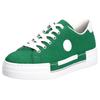 Sneaker RIEKER, Damen, Gr. 42, grün (smaragd, weiß), Lederimitat, sportlich, Schuhe, Freizeitschuh, Halbschuh, Schnürschuh mit Plateausohle