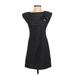 Patrizia Pepe Cocktail Dress - A-Line Crew Neck Short sleeves: Black Dresses - New - Women's Size 40