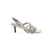 Karen Scott Heels: Slingback Stilleto Cocktail Party Ivory Shoes - Women's Size 7 1/2 - Open Toe