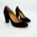 J. Crew Shoes | J. Crew Classic Suede Pumps Round Toe In Black Size 8 | Color: Black | Size: 8