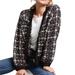 Anthropologie Sweaters | Anthropologie Moth Carla Plaid Chunky Cozy Cardigan Sweater Black/Navy White M | Color: Black/Blue | Size: M