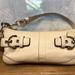 Coach Bags | Coach | White Coach Purse With 2 Silver Buckles/ Large Wristlet | Color: White | Size: Os