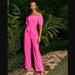 Lilly Pulitzer Pants & Jumpsuits | Lilly Pulitzer Jada Off The Shoulder Brlted Jumpsuit In Pink Isle Pants | Color: Pink | Size: 16