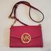 Michael Kors Bags | Michael Kors Hudson Leather Large Phone Crossbody In Fuschia | Color: Pink | Size: Os