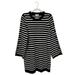 Madewell Dresses | Madewell Sweater Dress Black White Stripe Merino Wool Button Sleeve, Size L | Color: Black/White | Size: L